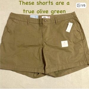🫒🌞NWT Old Navy Shorts 5” Inseam Olive Green 14 Regular🌞🫒